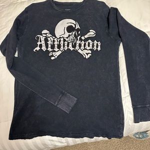 Affliction skull long sleeve